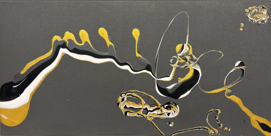 The Flow Of Becoming - Grey Back ( 12" x 24" )